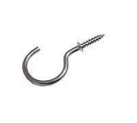 6 x Shouldered Screw in Cup Hanger Hooks 32MM 1 1/4 INCH CP Chromed Steel