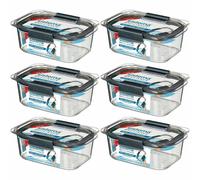 6 x Sistema Brilliance 920ml Food Container 100% Leak Proof - Microwave Safe/Lid