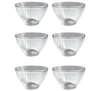 6 X Small Glass Ramekins 75ml / 2.5oz - Clear Round Dessert Bowls for Crème Brûlée, Dips, Sauces, Pudding, Baking, Prep