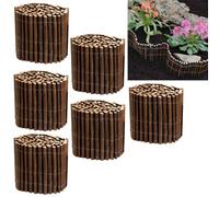 6 X Smart Garden 30Cm X 2M Willow Garden Lawn Edging Roll Flexible Border 200Cm