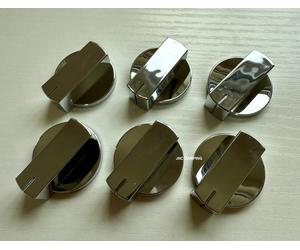 6 x Spinflo Gas Control Knob Thetford Oven Hob Chrome Spare Caravan Motorhome