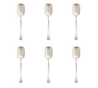 6 x Stainless Steel Dessert Spoons 14cm Small Pudding Tea Spoons Set - Reusable Ice Cream Yogurt Spoons for Kitchen Dining Parties