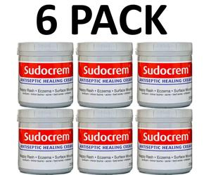 6 x SUDOCREM ANTISEPTIC HEALING CREAM - 6 x 250g - EXP:- 10/2026