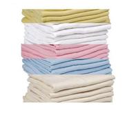 6 x Supreme Quality Muslin Squares 100% Cotton 72X 72CM (3 Blue/3 Cream)