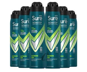 6 x Sure For Men Extreme Dry Non-Stop Advanced Anti- Perspirant Deodorant 250ml