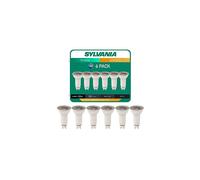 6 X SYLVANIA 0026585 Long Neck LED Light Bulb Gu10 36 3000k Warm White - 4.2 Watt