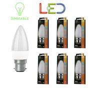 6 X Tcp Candle 4.5W Led Light Bulb Warm White Bc Dimmable 2700K 470 Lumen
