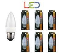 6 X Tcp Candle Led 3.8W Light Bulb Es E27 Warm White 2700K Long Life Lamps