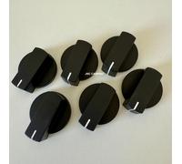6 x Thetford Spinflo Cooker Hob Control Knob Matt Black Caravan Motorhome Van