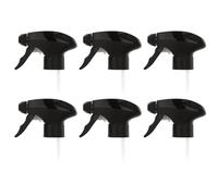 6 x Trigger Sprayer Spray Bottle Top Replacement Trigger Spray Nozzle Head For Garden, Cleaning, Kitchen, Home, Office, Plant Misting, Water, Car Detailing, Standard Neck Fit 28-410, Black