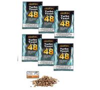 6 x Turbo Yeast - Alcotec Pure 48-135g, Yeast for Sugar Fermentation, Vodka Yeast, Mash Yeast, Rapid Yeast