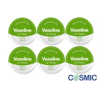 6 X Vaseline Lip Therapy Original Tin Balm Petroleum Jelly With Aloe Vera 20g
