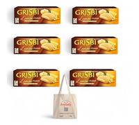 6 x Vicenzi Grisbi Lime 150 g Cookies Bar Cake Biscuits Lemon Cream Lemon + JOYTALY Shopping Bag