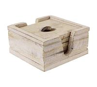 6 x Vintage Shabby Chic Wooden Heart Coasters Coffee Table Drinks Cup Desk Mat