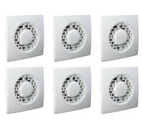 6 x Vortice 10218 MF100/4 Inch Extractor Fan Axial 100 mm / 4 Inch IPX5 (Timer)