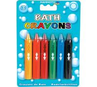 6 x Washable Bath Crayons - SIX COLOURS / COMES IN CASE