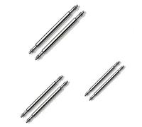 6 x Watch Strap Spring Bars Pins 3 Different Sizes in 1 Pack Double Flanged Replacemant Bar (18mm 20mm 22mm)