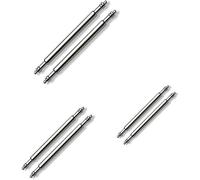 6 x Watch Strap Spring Bars Pins - 3 Different Sizes in 1 Pack - Double Flanged Replacemant Bar - (22mm 24mm 26mm)