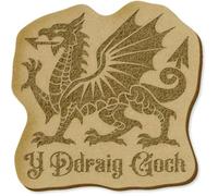 6 x 'Welsh Dragon' MDF Craft Embellishments (EB00032310)