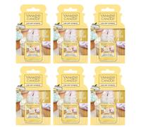 6 x Yankee Candle 3D Car Jar Air Freshener Freshner Scent - Vanilla Cupcake