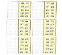 [6 x YELLOW RAFFLE BOOKS] - Cloakroom RAFFLE TICKETS Books 1 to 1000 Tambola Draw Jumbo Numbered Tickets Notebook Charity Events Prize Lucky Draw.