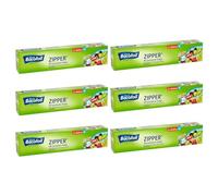 6 x Zipper Medium All Purpose Bags Food Freezing Storage Bags | Portable Reusable Transparent Design | 12 Bags per Box | Pack of 6 Boxes | Total of 72 Bags