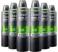 6 x250ml Dove Men+Care Anti-Perspirant, Extra Fresh, 48H Powerful Protection