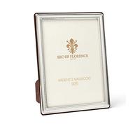 6"x4" in Hallmarked Solid Sterling Silver 925 Photo Picture Frame with Mahogany Wood Back 7374/10x15