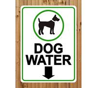 6"x8" Dog Water Metal Sign Notice Drinking Bowl Location Pet Dogs Welfare Show Event