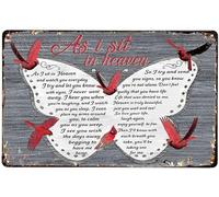 6"x8" Vintage Tin Sign Cardinal As I Sit in Heaven and Watch You Everyday Butterfly Hummingbird Wall Poster Farm Garden Kitchen Bar Plaque