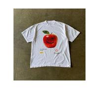 (6, XL) Kawaii Oversized Summer Trend Funny T-shirts Printed Versatile Pair of Cotton Y2k Casual Loose Tops New Simple Retro T-shirt