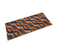 6 Yards African Polyester Wax Prints Fabric, Various Colorful Patterns Geometric Pattern Polyester Farbic Cloth for DIY Dresses (Fp6233)
