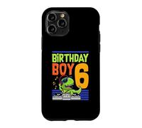 6 Year Old Birthday Boy Music DJ T-Rex Dinosaur Theme Party Case for iPhone 11 Pro