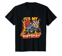 6 Year Old Boys Monster Truck It's My 6th Birthday T-Shirt