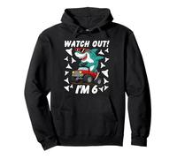 6 Year Old Kids Shark Birthday Gifting Ideas 6th Six Year Pullover Hoodie