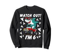6 Year Old Kids Shark Birthday Gifting Ideas 6th Six Year Sweatshirt