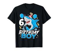 6 Year Old Kids Shark Birthday Gifting Ideas 6th Six Year T-Shirt