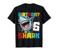 6 Year Old Kids Shark Birthday Gifting Ideas 6th Six Year T-Shirt