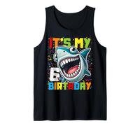 6 Year Old Kids Shark Birthday Gifting Ideas 6th Six Year Tank Top