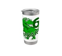 6 Years Dino Roar Dinosaur 6TH Birthday Stainless Steel Insulated Tumbler