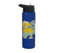 6 Years Dino Roar Dinosaur 6TH Birthday Stainless Steel Insulated Water Bottle