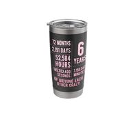 6 Years Married Funny 6th Wedding Anniversary Stainless Steel Insulated Tumbler