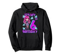 6 Years Old Birthday Korean Music Kids 6th Birthday Girls Pullover Hoodie