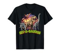 6 Years Old Six-A-Saurus 6th Birthday Dino T-Shirt