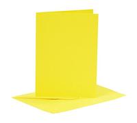 6 Yellow A6 Cards and Envelopes for Card Making Crafts | Card Making Blanks