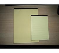 6 Yellow Legal Executive Pads A5 Size Exclusive to the UK