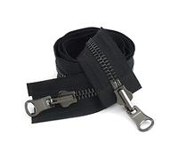 60-120 cm 5# / 8# Open-end Metal Zippers Rotary Double Slider Reversible Zippers for Sewing Accessories