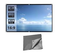 60-130 Inch Projector Screen for Indoor Outdoor, 30° Viewing Angle, 16:9 HD 4K Foldable Anti-Crease Portable Anti-glare Movie Screen for Home Theater(84 inch 16: 9)