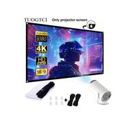 60-150" Outdoor Projector Screen, 4K HD 16:9 Foldable Washable Anti-Wrinkle, Double-Sided, Portable - Compatible with Home Theater & Office