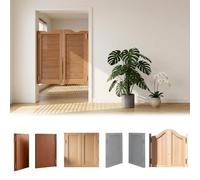 60-190cm Wide Saloon Swinging Doors Pine Wood Swinging Cafe Doors, 90/100cm Height Options, Auto Close Two-Way Swing Half Door with Metal Hinges for Kitchen Bar Pantry Stairs